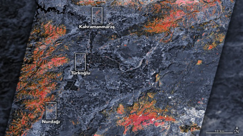 صور فضائية توضح حجم الدمار الهائل الناجم عن زلزال تركيا