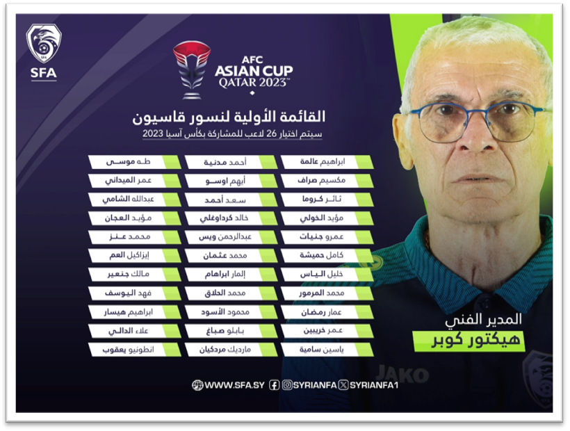 من الموقع الرسمي لاتحاد كرة القدم السوري 