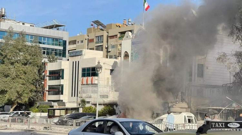 عدوان إسرائيلي يستهدف مبنى القنصلية الإيرانية في دمشق