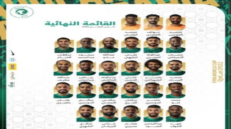 الإعلان عن قائمة منتخب السعودية المشاركة بكأس العالم