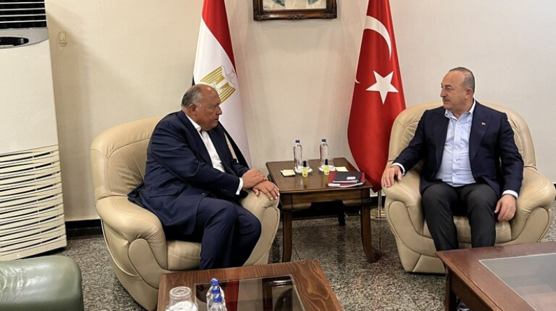 وزير الخارجية المصري يصل تركيا ويلتقي نظيره تشاووش أوغلو
